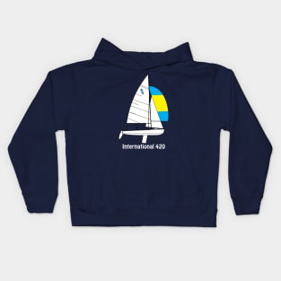 International 420 Sailboat Kids Hoodie